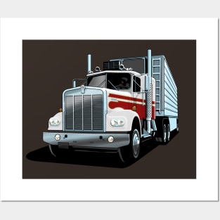 1976 Kenworth W900A in white Posters and Art